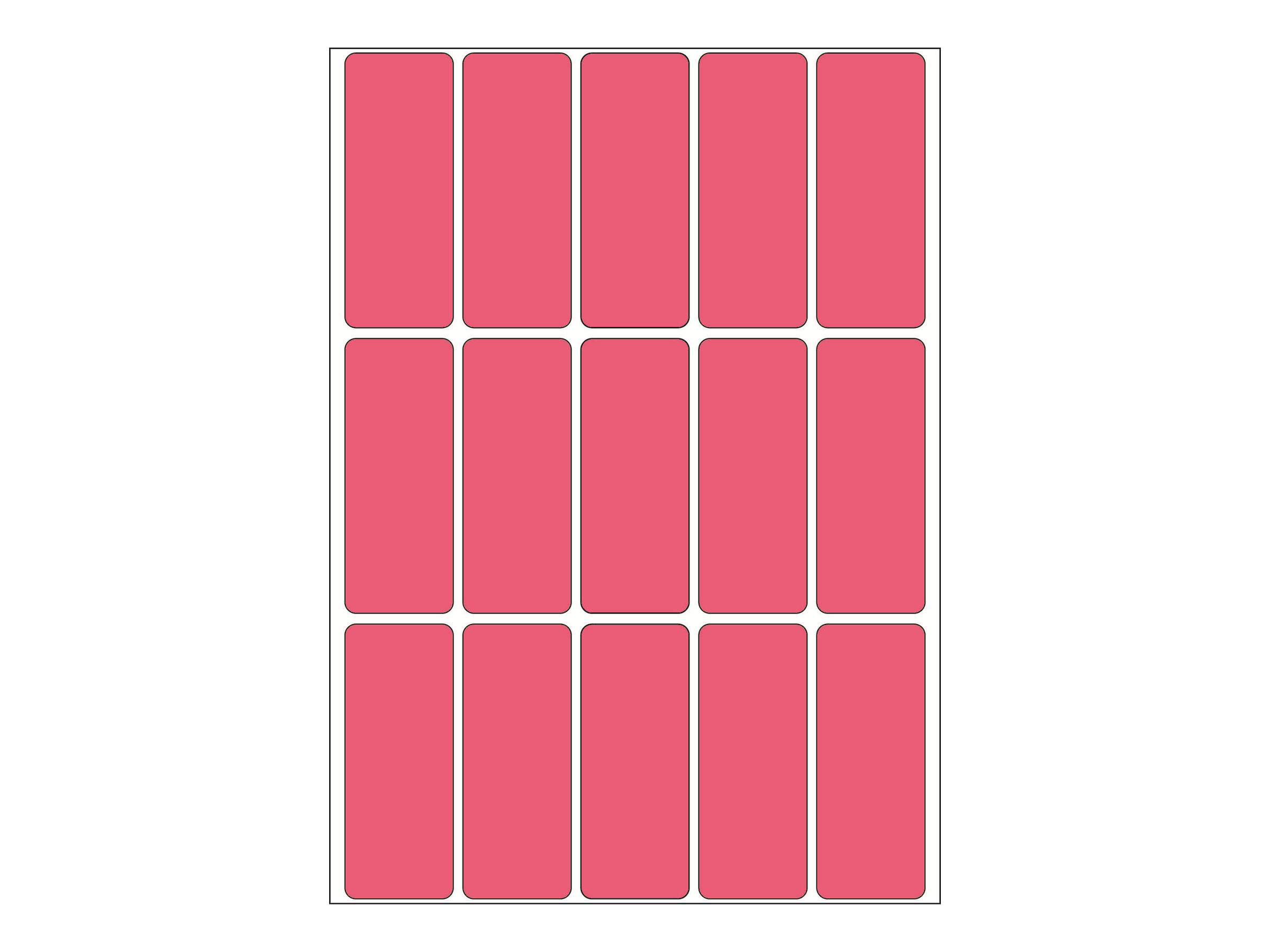 HERMA - Permanenter Klebstoff - Luminous Red - 20 x 50 mm 360 Etikett(en) (24 Bogen x 15)