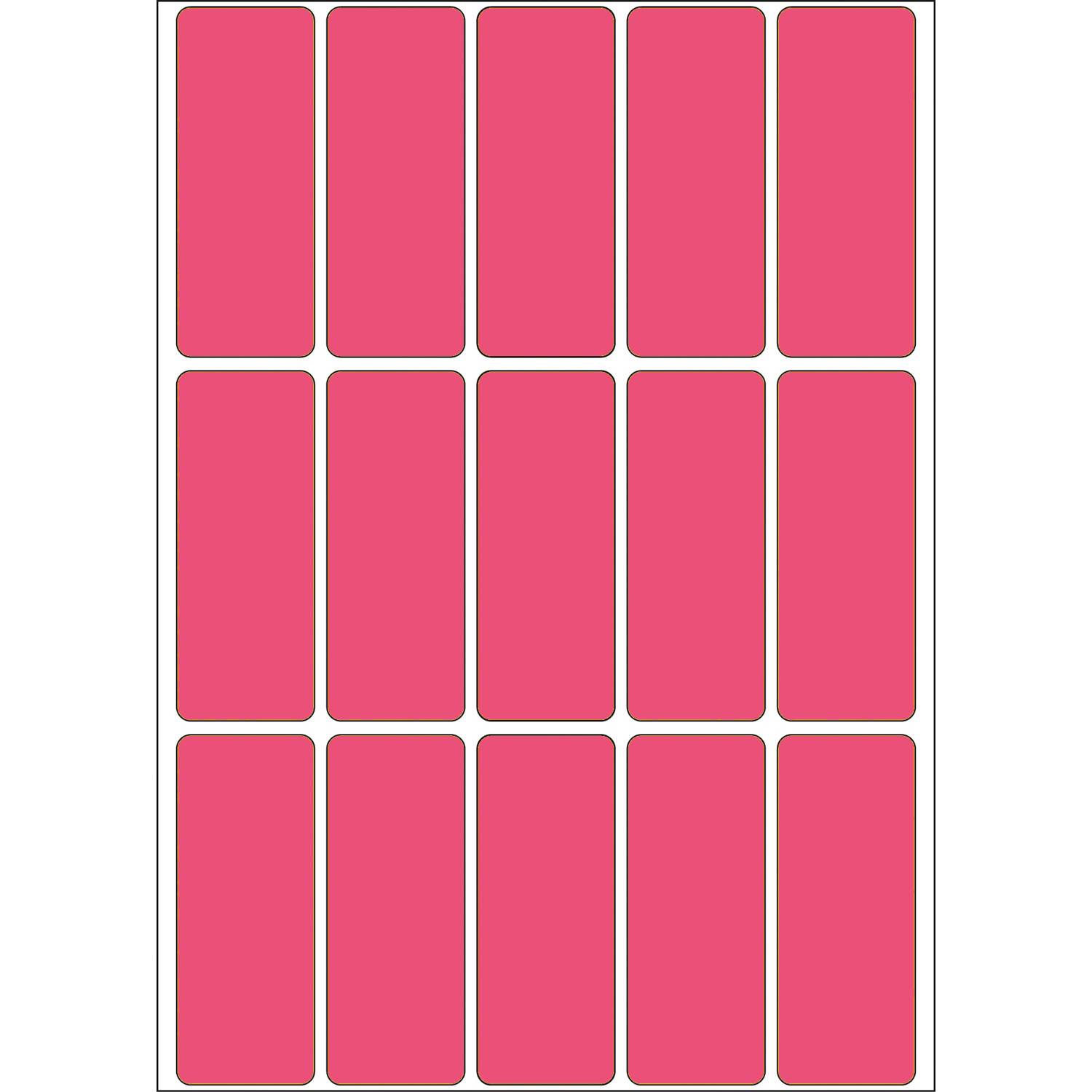 HERMA - Permanenter Klebstoff - Luminous Red - 20 x 50 mm 360 Etikett(en) (24 Bogen x 15)