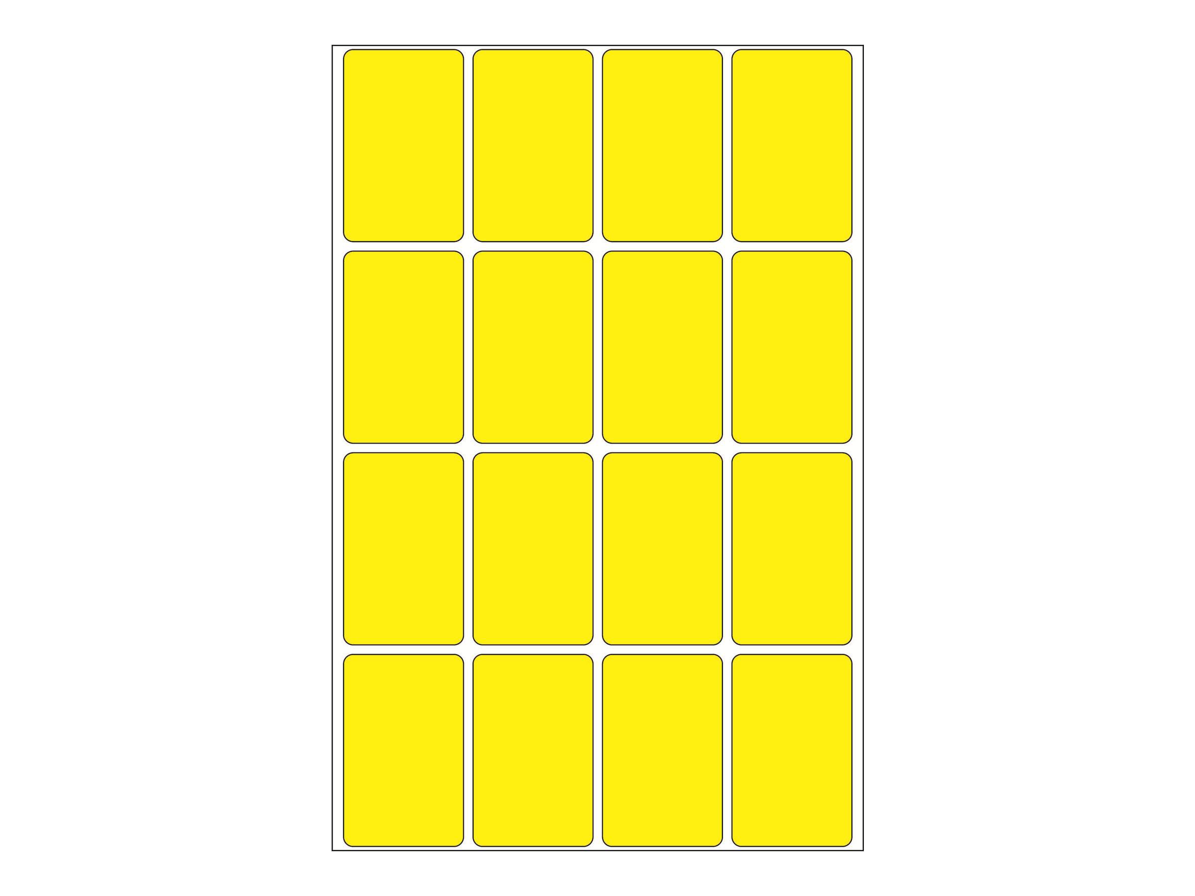 HERMA - Permanenter Klebstoff - Gelb - 25 x 40 mm 512 Etikett(en) (32 Bogen x 16)
