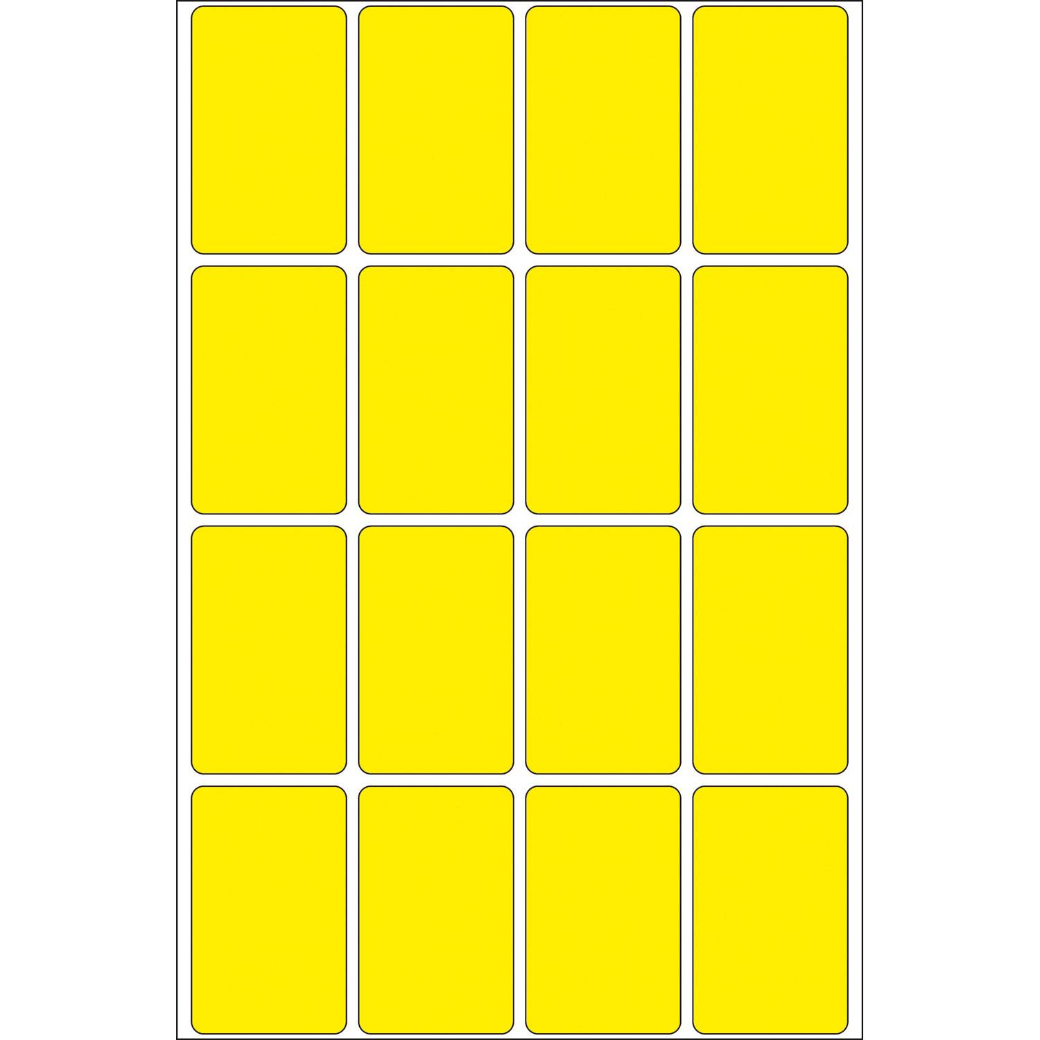 HERMA - Permanenter Klebstoff - Gelb - 25 x 40 mm 512 Etikett(en) (32 Bogen x 16)