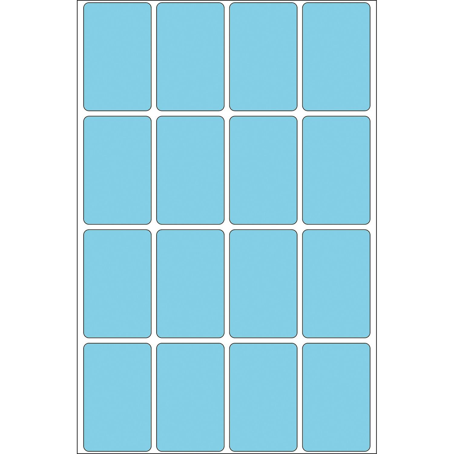 HERMA - Permanenter Klebstoff - Blau - 25 x 40 mm 512 Etikett(en) (32 Bogen x 16)
