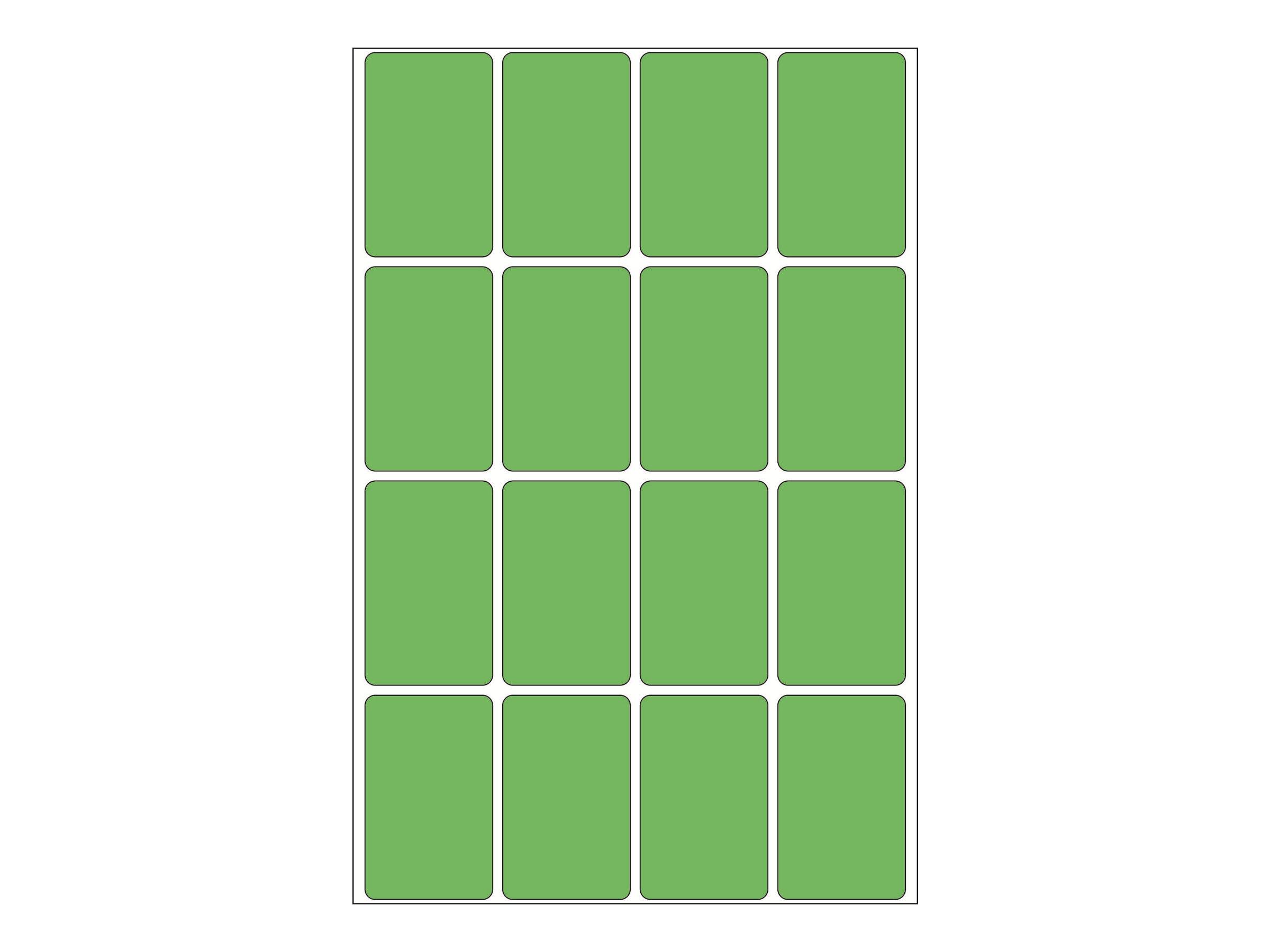 HERMA - Permanenter Klebstoff - grün - 25 x 40 mm 512 Etikett(en) (32 Bogen x 16)