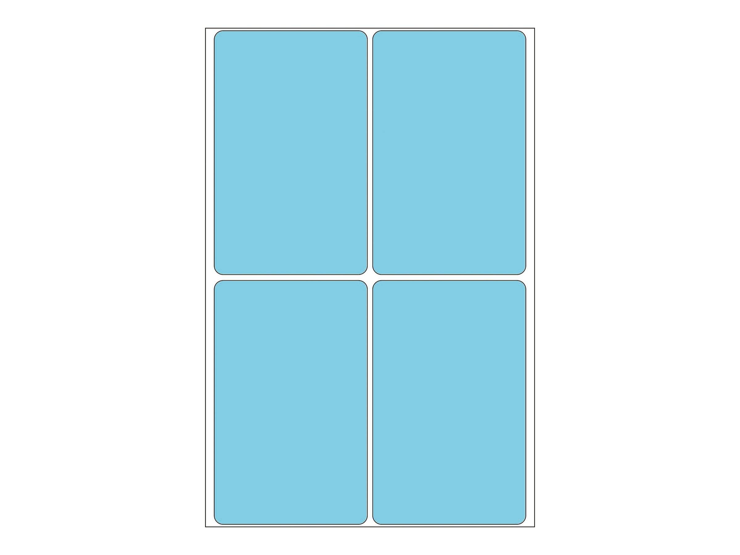 HERMA - Permanenter Klebstoff - Blau - 52 x 82 mm 128 Etikett(en) (32 Bogen x 4)