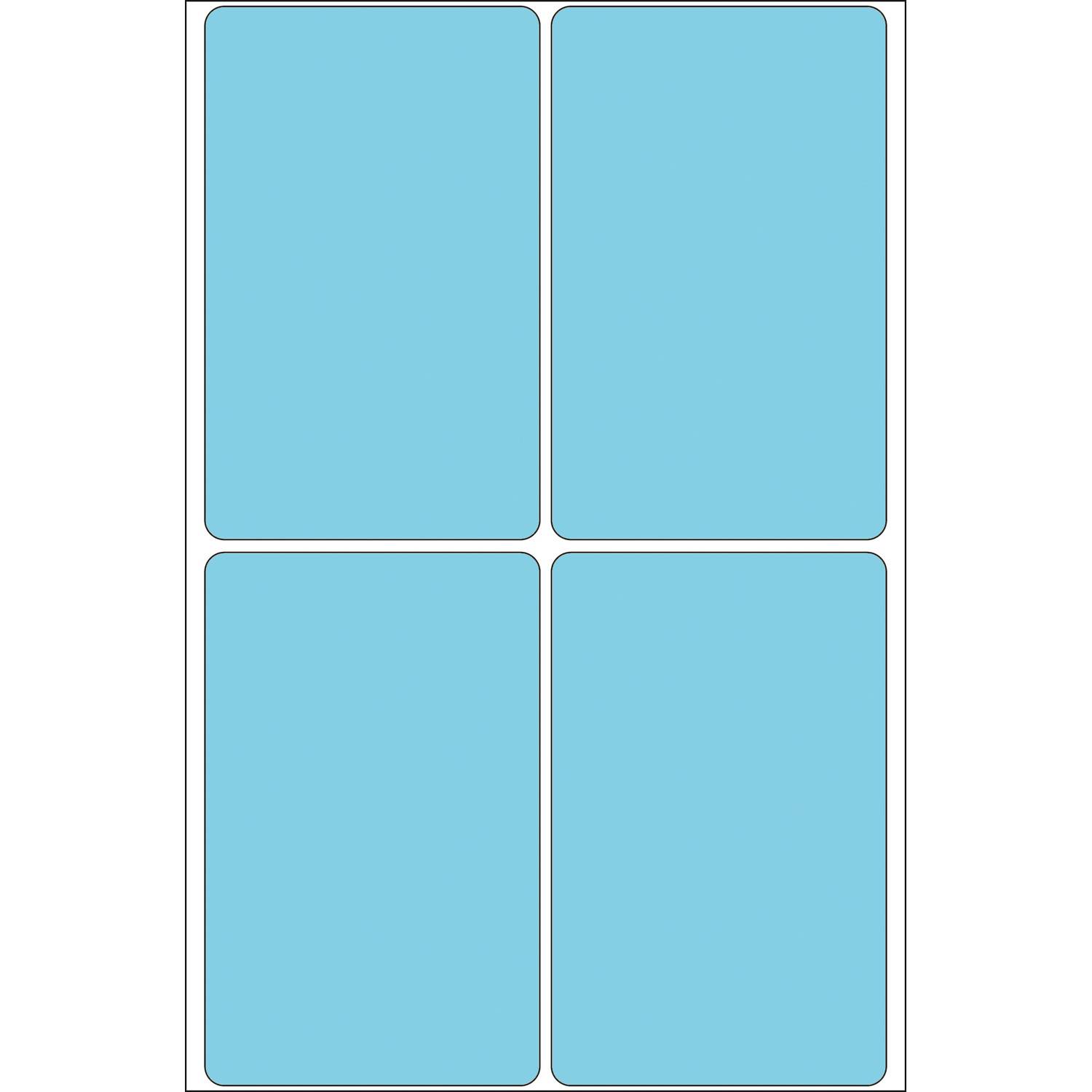 HERMA - Permanenter Klebstoff - Blau - 52 x 82 mm 128 Etikett(en) (32 Bogen x 4)