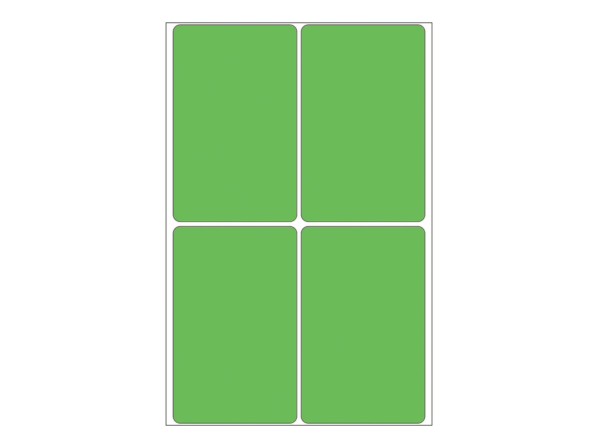HERMA - Papier - selbstklebend - grün - 52 x 82 mm 128 Etikett(en) (32 Bogen x 4)