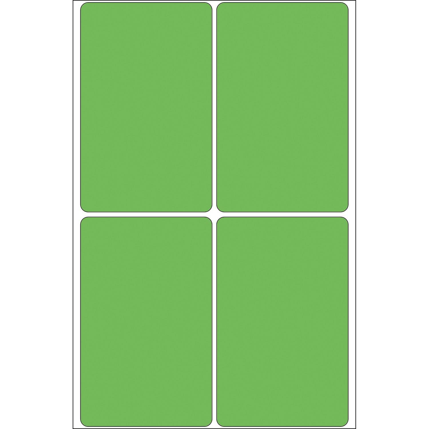 HERMA - Papier - selbstklebend - grün - 52 x 82 mm 128 Etikett(en) (32 Bogen x 4)