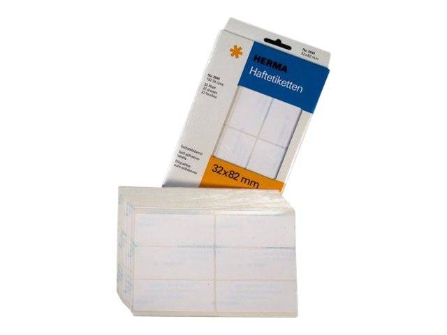 HERMA - Papier - selbstklebend - weiß - 32 x 82 mm 192 Etikett(en) (32 Bogen x 6)