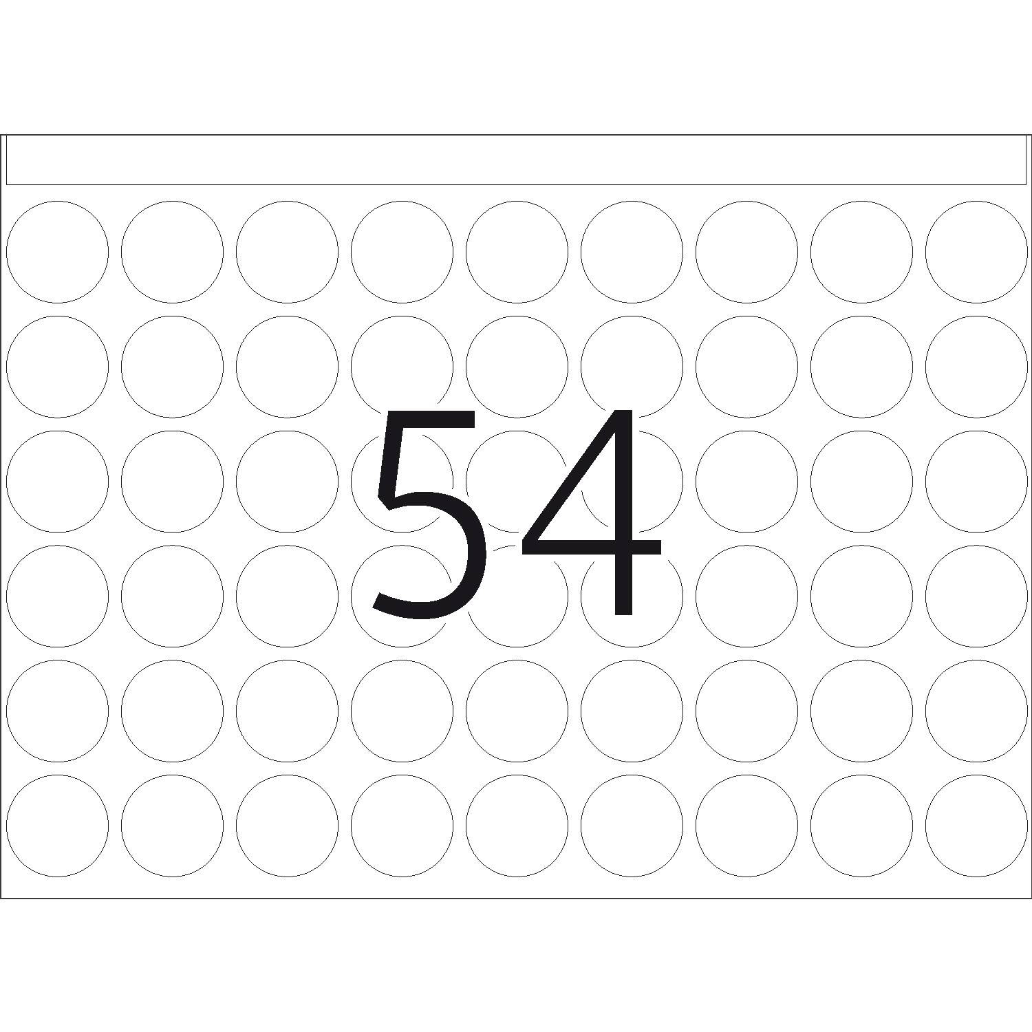 HERMA Haftetiketten für Druckmaschinen DP1 Ø 16 mm rund weiß Papier matt 10000 St., Weiß, Kreis, Deutschland, 16 mm, 16 mm, 1,6 cm