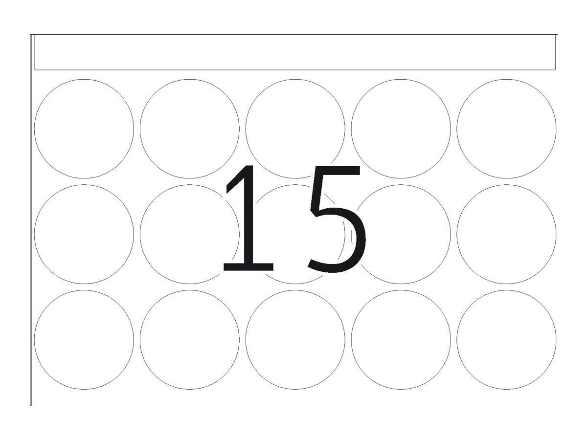HERMA Labels for printing presses DP1 - Selbstklebend - Gelb - 32 mm rund - 75 g/m² - 5000 Stck. (335 Bogen x 15)