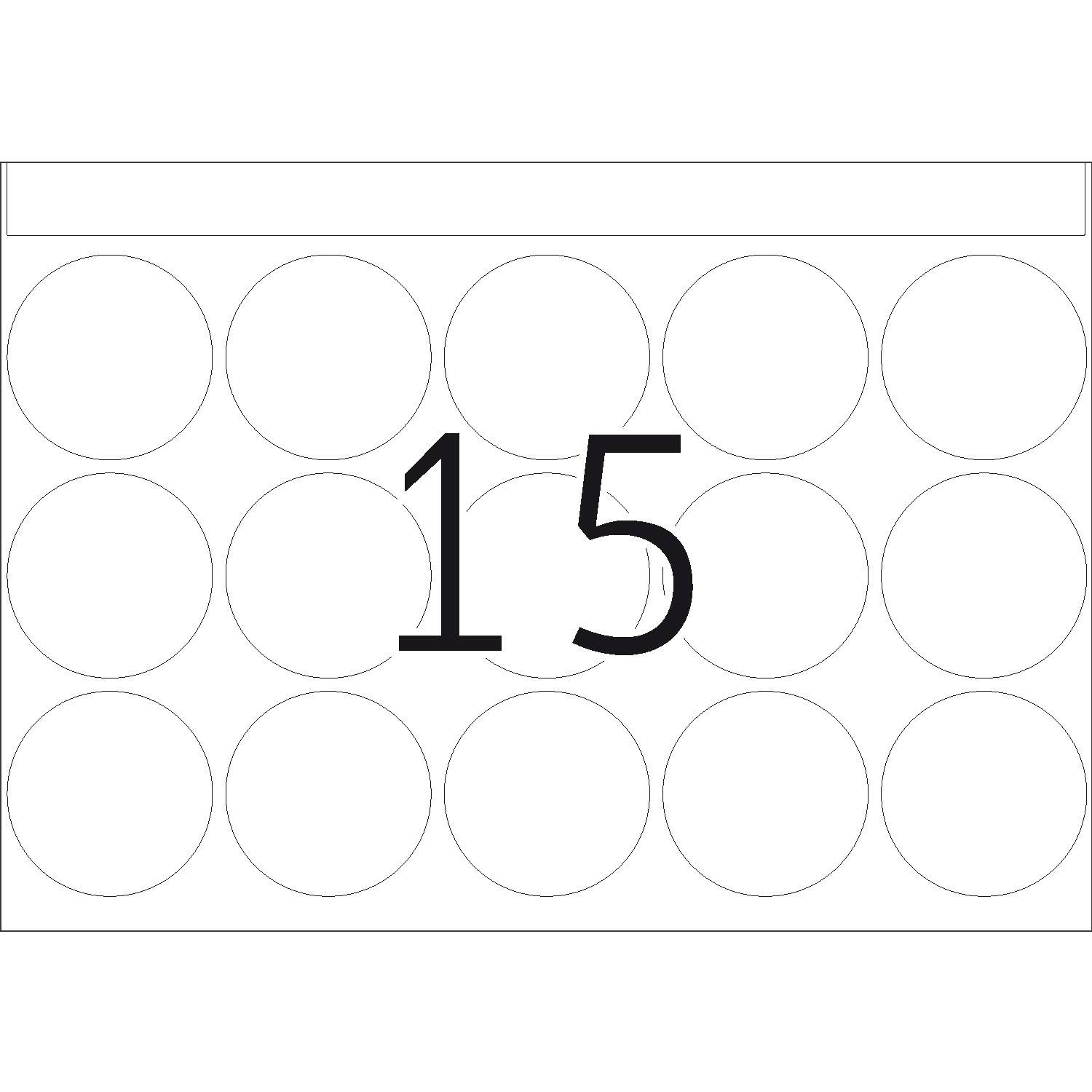 HERMA Labels for printing presses DP1 - Papier - matt - selbstklebend - grün - 32 mm rund - 75 g/m² - 5025 Etikett(en) (335 Bogen x 15)