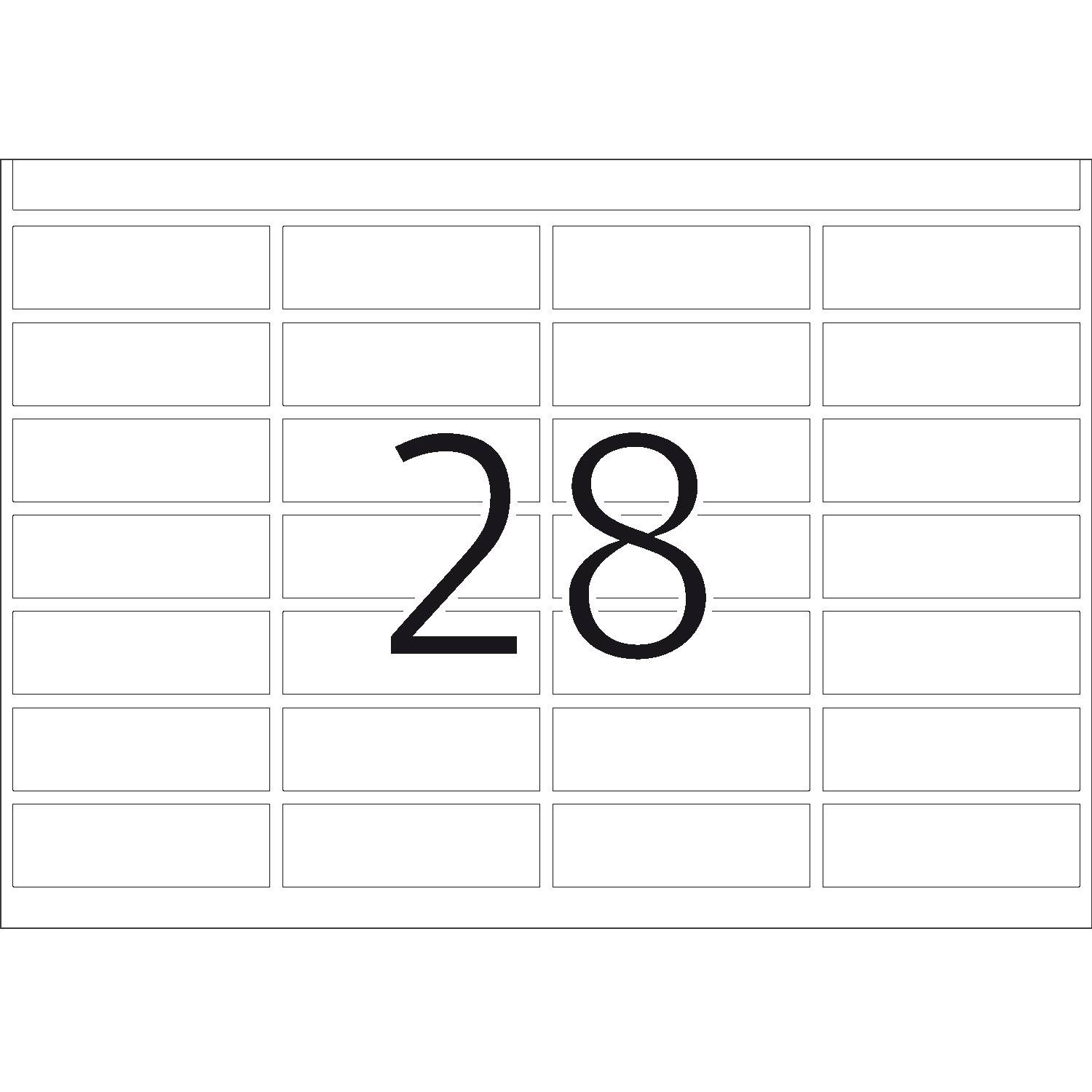 HERMA Labels for printing presses DP1 - Papier - matt - selbstklebend - weiß - 13 x 40 mm - 75 g/m² - 5040 Etikett(en) (180 Bogen x 28)