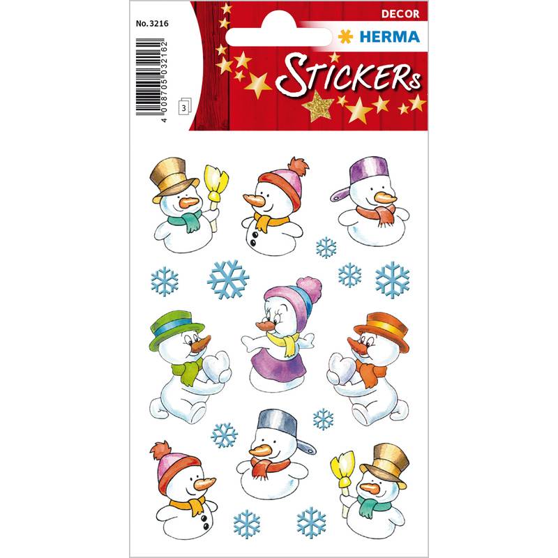 HERMA Weihnachts-Sticker DECOR "Schneemänner"