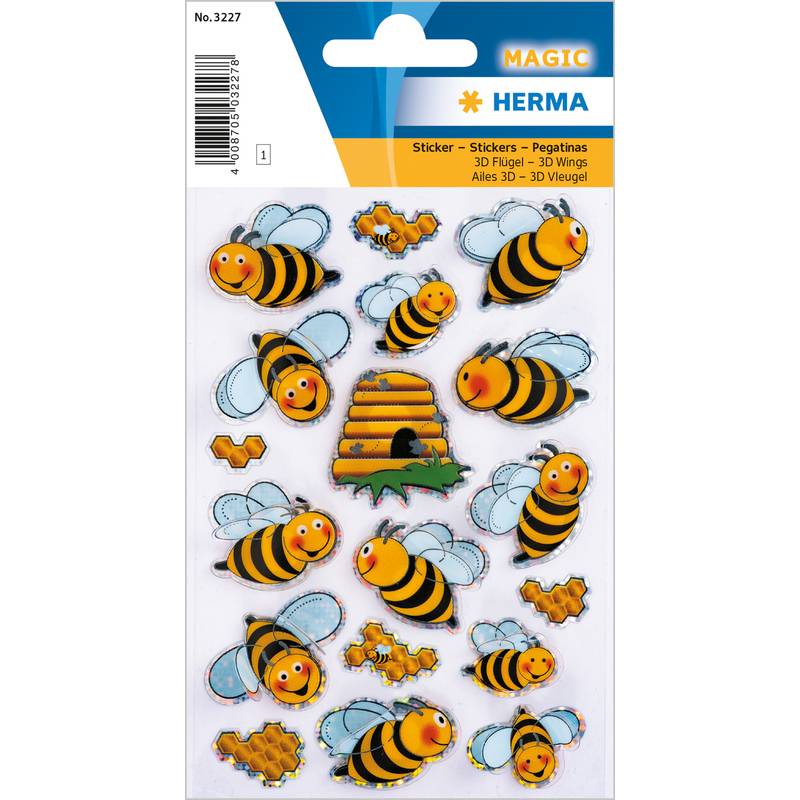 HERMA Sticker MAGIC "Bienen", Flügelsticker