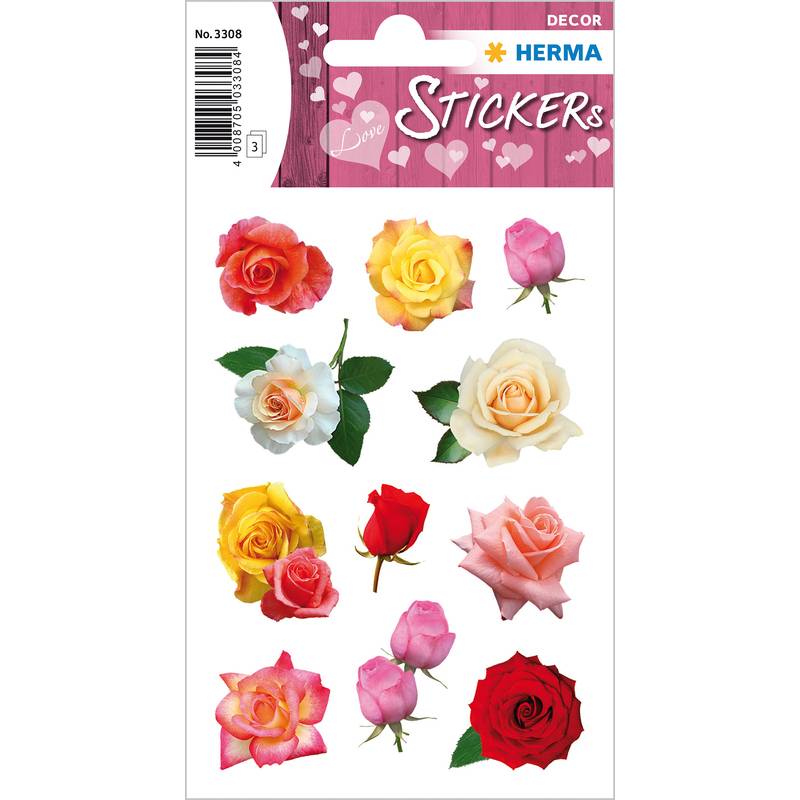 HERMA Sticker DECOR "Rosenblüten bunt"