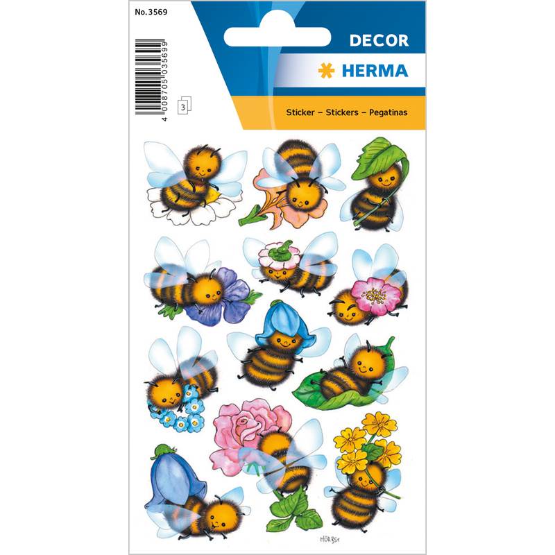HERMA Sticker DECOR "Lustige Bienen"