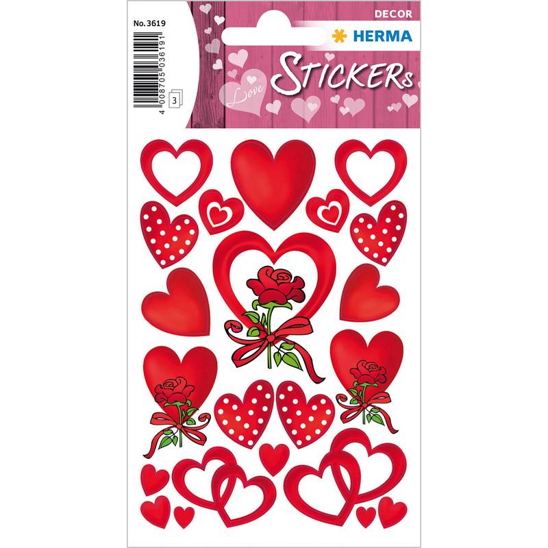 HERMA Sticker DECOR "Herzen & Rosen"