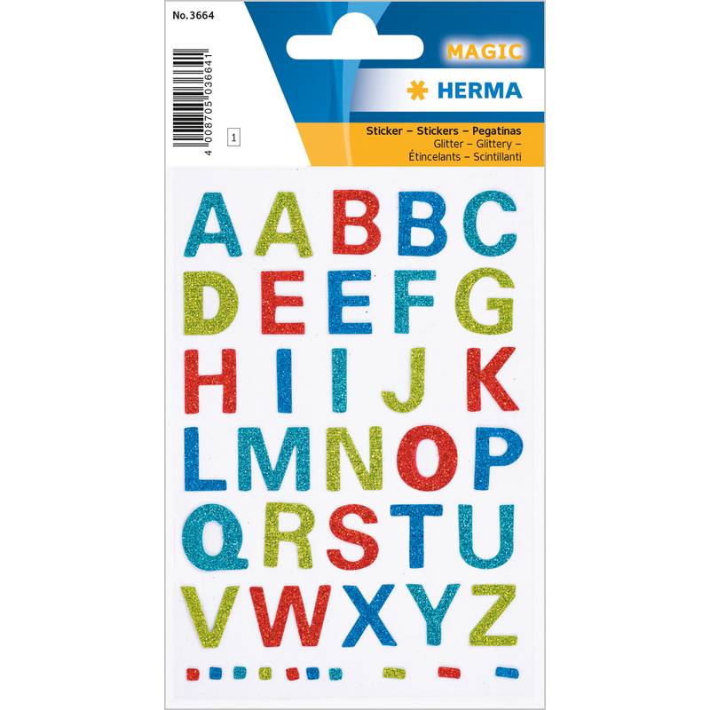 HERMA Buchstaben-Sticker MAGIC, A-Z, Glittery
