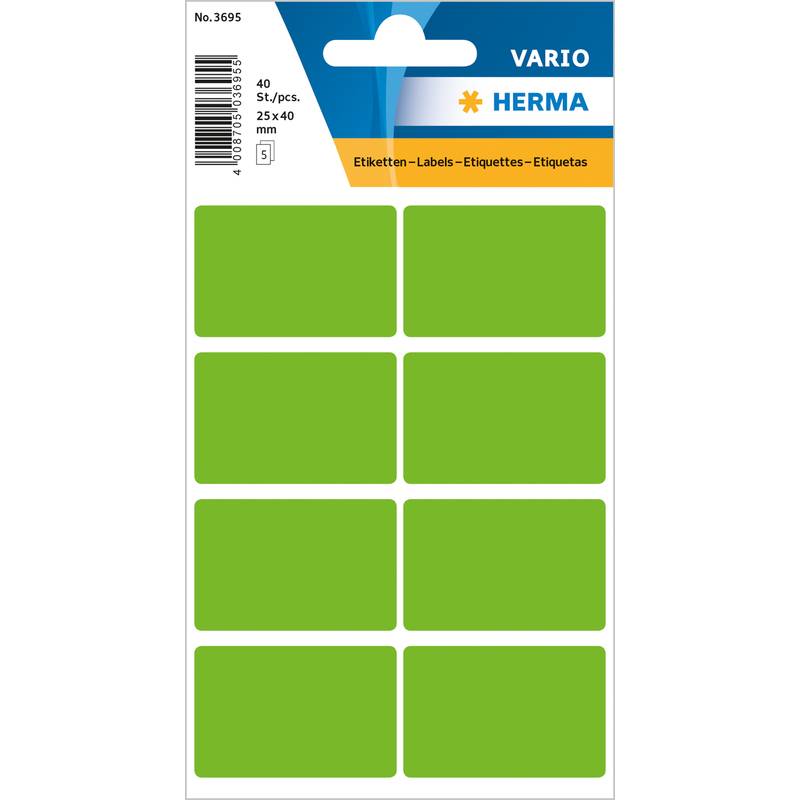 HERMA Vielzweck-Etiketten, 26 x 40 mm, grün, Kleinpackung