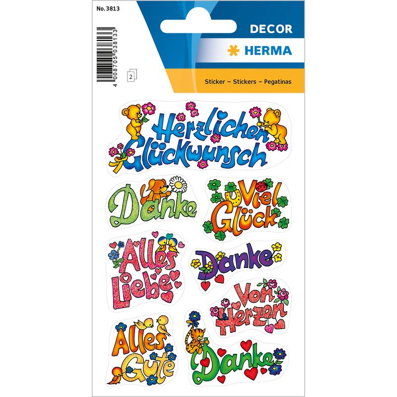 HERMA Sticker DECOR "Glückwünsche"