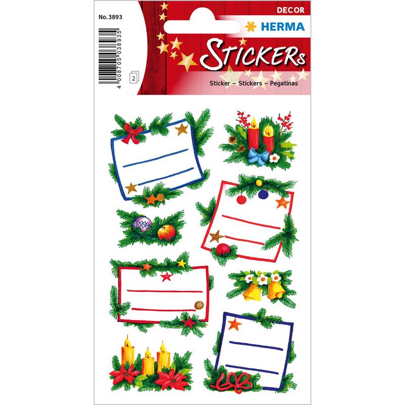 HERMA Weihnachts-Sticker DECOR "Tannengestecke", Widmung