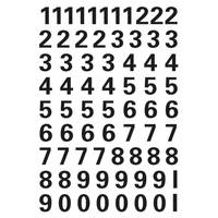 HERMA - Schwarz - 1 Blatt selbstklebende Nummernetiketten