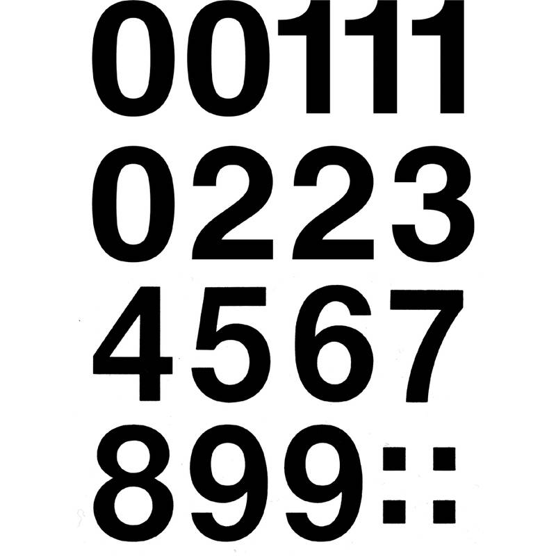 HERMA Zahlen-Sticker 0-9, Folie schwarz, Höhe: 33 mm