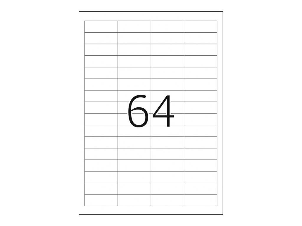 HERMA Special - Weiß - 48.3 x 16.9 mm 1600 Etikett(en) (25 Bogen x 64)
