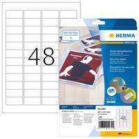 HERMA Special - Weiß - 45.7 x 21.2 mm 1200 Etikett(en) (25 Bogen x 48)