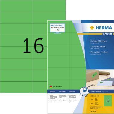 HERMA Etikett SPECIAL 4259 105x37mm grün 1.600 St./Pack.