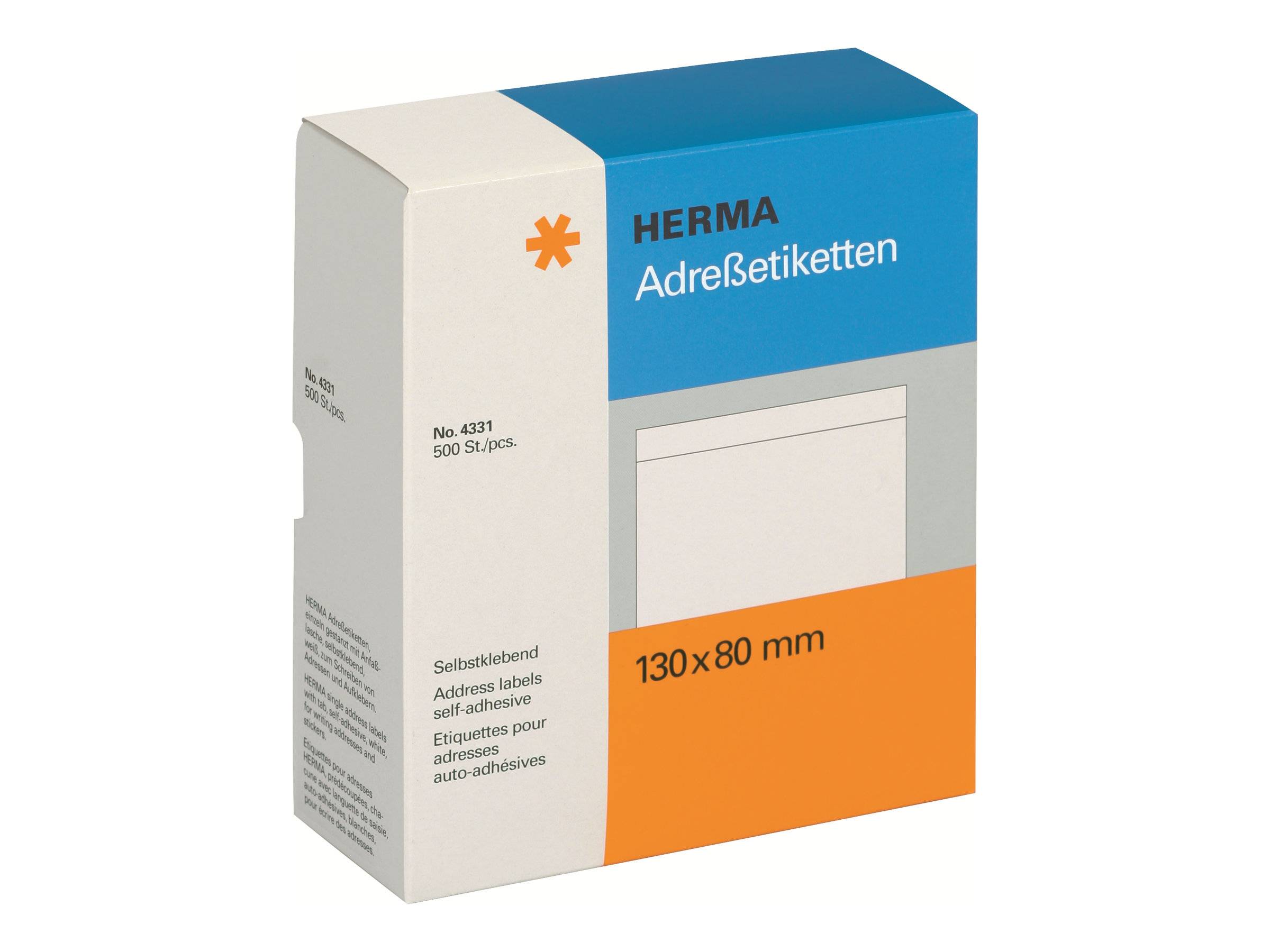 HERMA - Weiß - 80 x 130 mm 500 Etikett(en) Adressetiketten