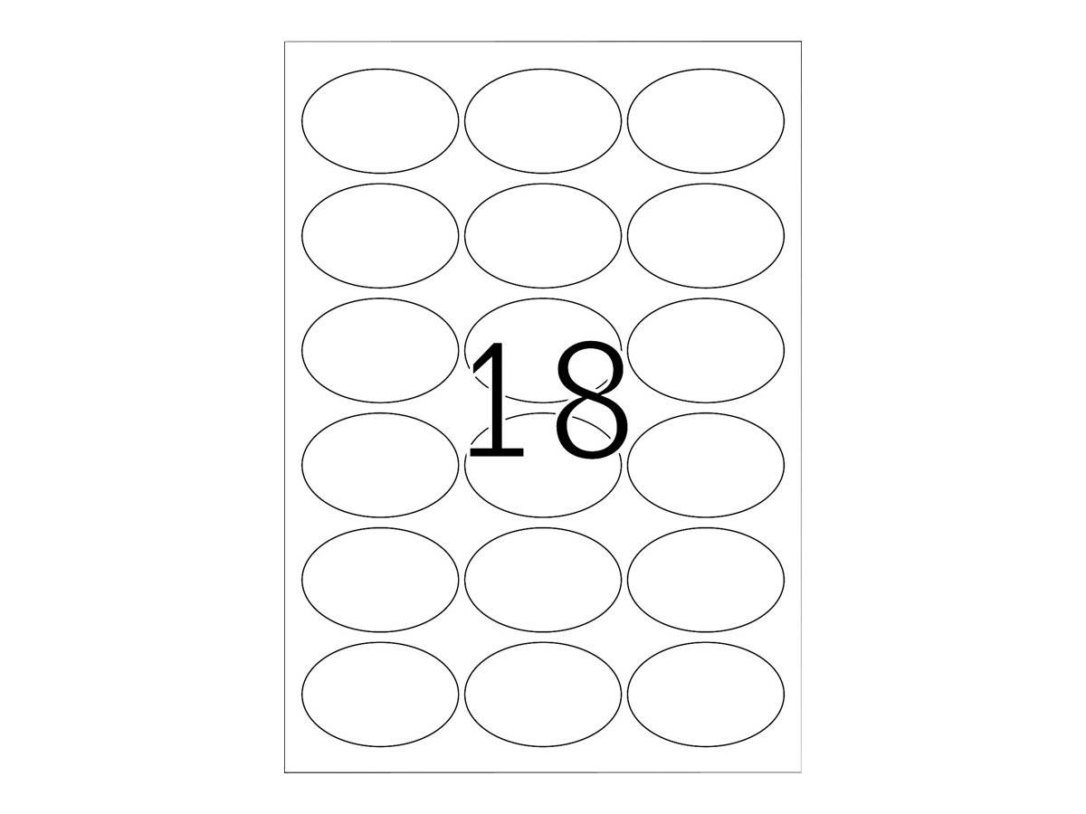HERMA Special - Papier - matt - selbstklebend, entfernbarer Klebstoff - weiß - 63,5 x 42,3 mm (oval)