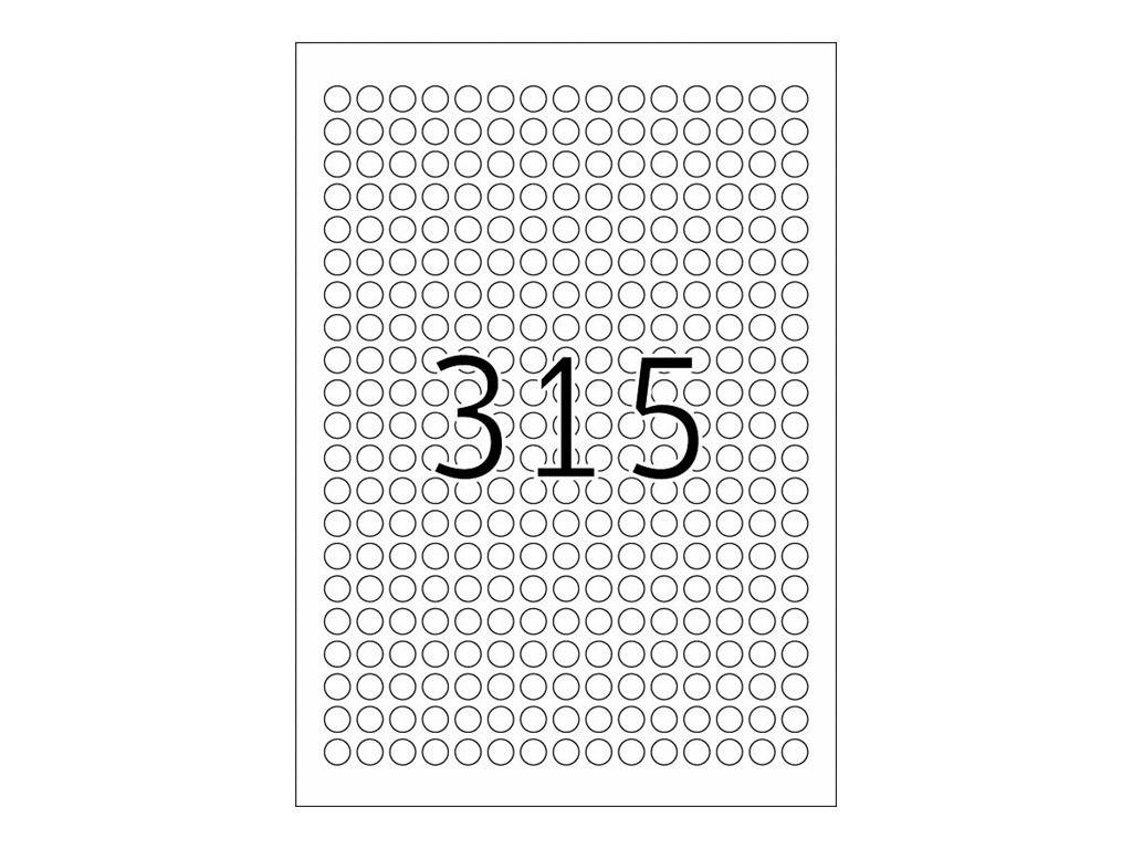 Ishihara-Farbenblindheitstestplatte, die die Nummer 315 zeigt, die durch farbige Punkte unter vielen Kreisen gebildet wird.