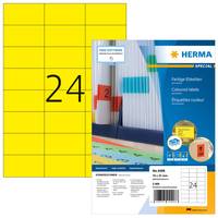 HERMA Special - Papier - matt - permanent selbstklebend - Gelb - 70 x 37 mm 2400 Etikett(en) (100 Bogen x 24)