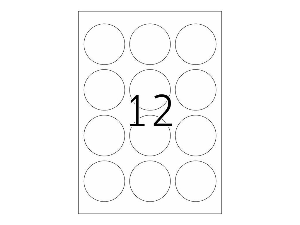 Ein nummeriertes Diagramm, das 12 leere Kreise zeigt, die in einem 3-mal-4-Gitter in einem Rechteck angeordnet sind.