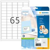 HERMA Premium - Papier - matt - permanent selbstklebend - High White - 38.1 x 21.2 mm 1625 Etikett(en) (25 Bogen x 65)
