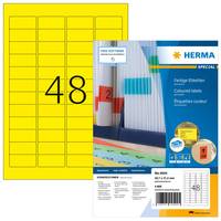 HERMA 4544, Gelb, Abgerundetes Rechteck, Matte, 45,7 mm, 21,2 mm, 4800 Stück(e)