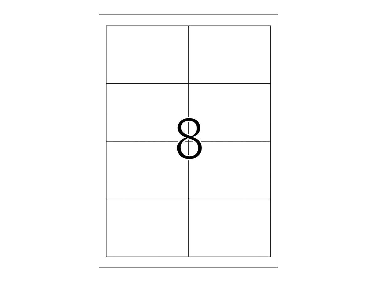 Einfaches Gitterdiagramm mit acht rechteckigen Abschnitten, mit der Bezeichnung „8