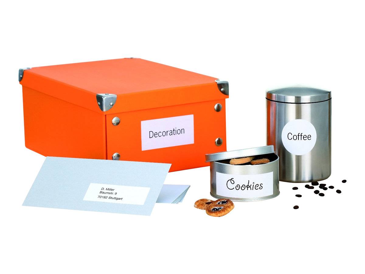 Orange-Lagerkiste mit der Beschriftung 