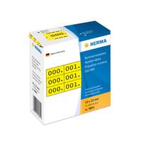HERMA - Schwarz, Gelb - 10 x 22 mm 3000 Etikett(en) (1000 Bogen x 3)