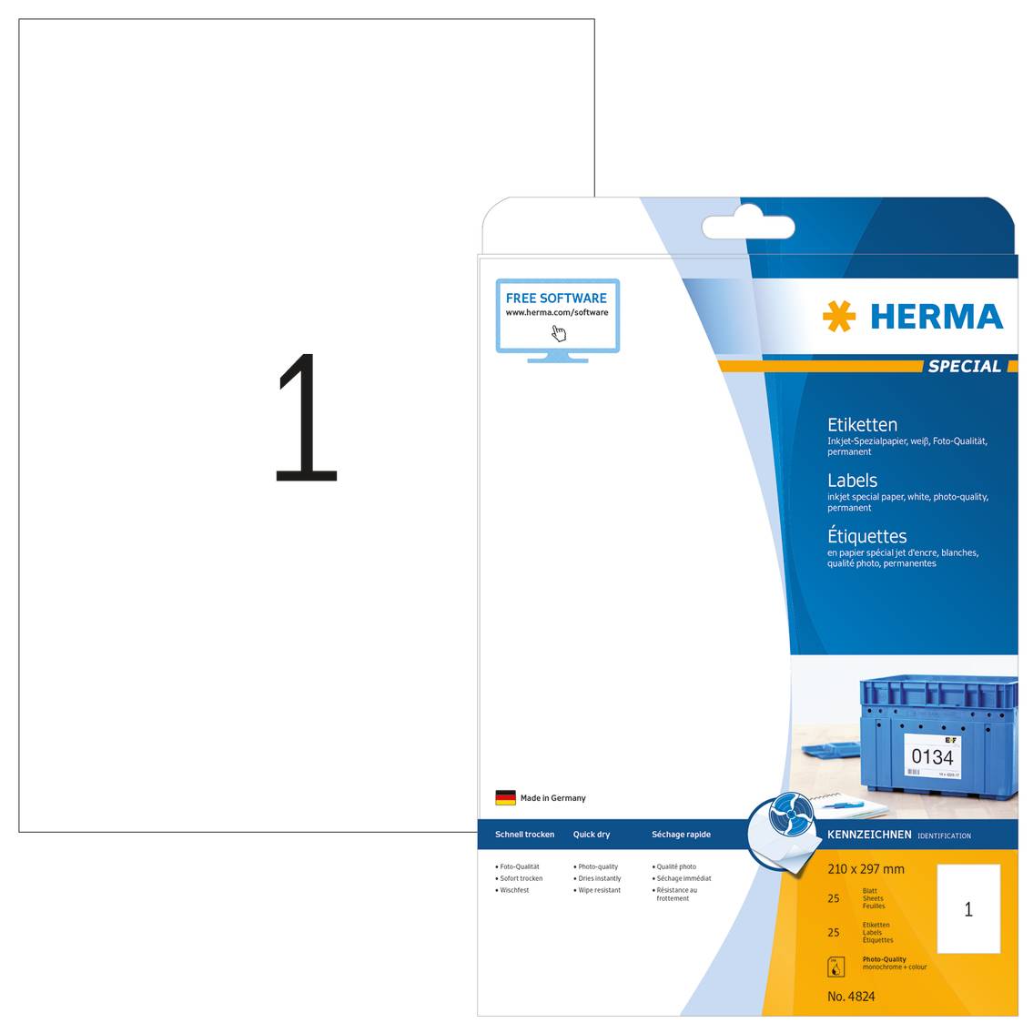 HERMA Special - Papier - matt - permanent selbstklebend - beschichtet - weiß - A4 (210 x 297 mm)