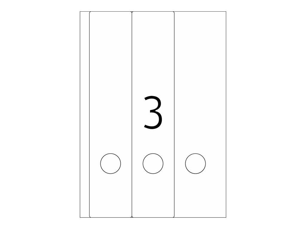 HERMA Special - Papier - matt - permanent selbstklebend - beschichtet - weiß - 61 x 297 mm - 90 g/m² - 75 Etikett(en) (25 Bogen x 3)