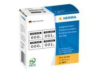HERMA - Schwarz, weiß - 15 x 22 mm 2000 Etikett(en) (1000 Bogen x 2)