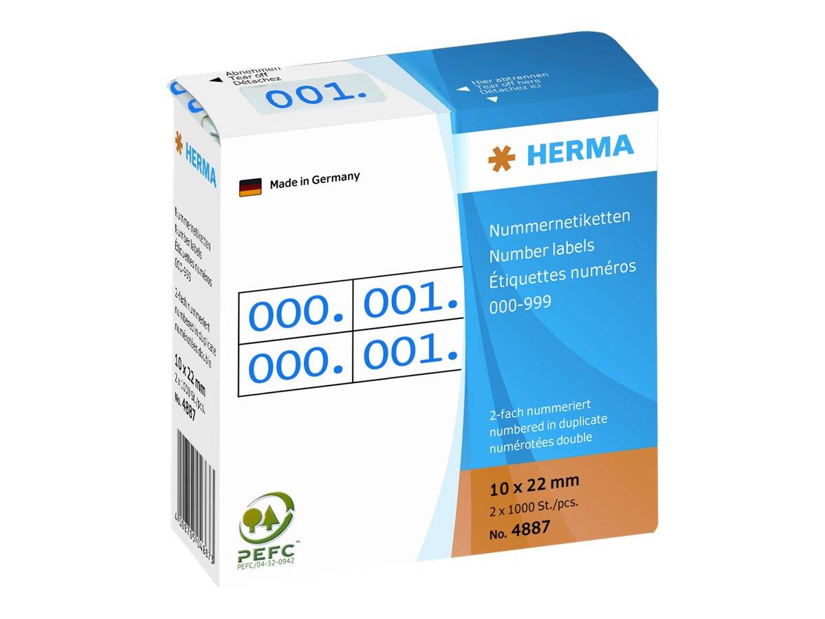 HERMA - Dekorationskleber - 1 x 2.2 cm - Blau - Dauerhaft - Papier (Packung mit 2)