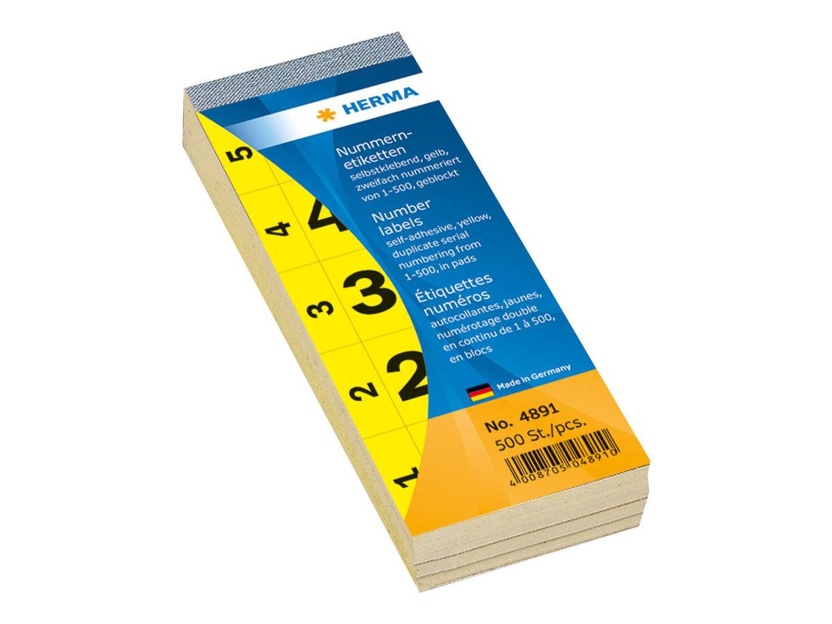 HERMA - Dekorationskleber - Zahlen 1-500 - 2.8 x 5.6 cm
