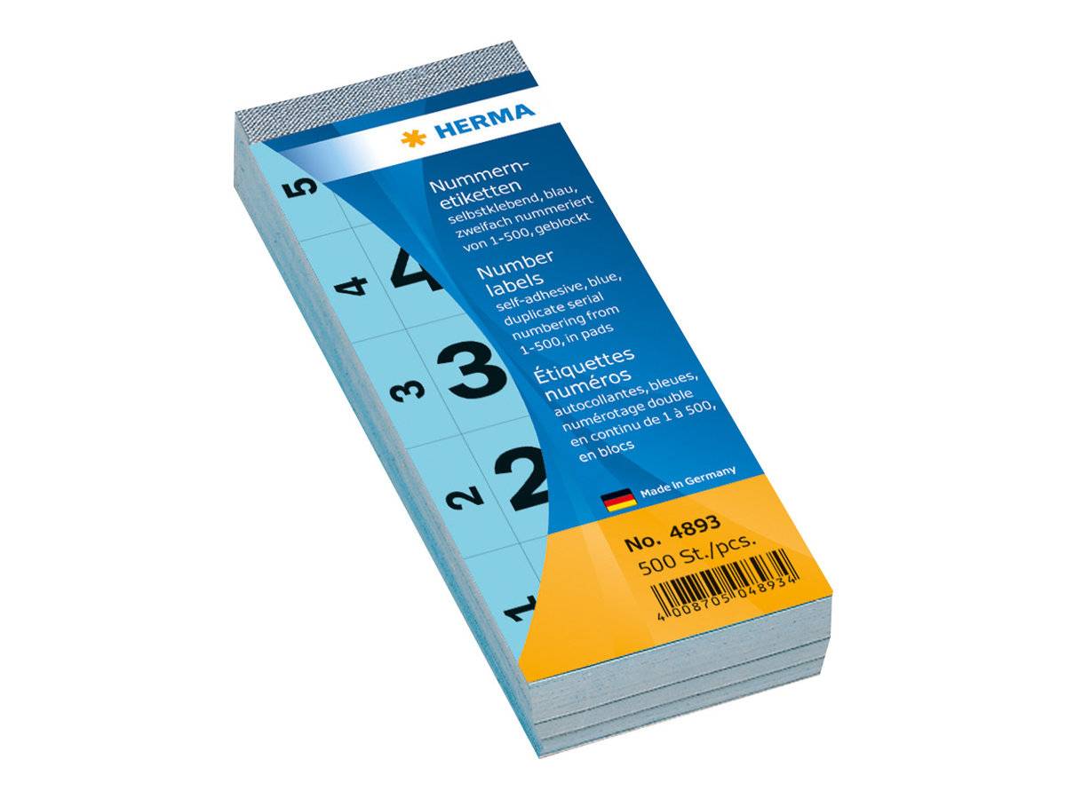 HERMA - Dekorationskleber - Zahlen 1-500 - 2.8 x 5.6 cm