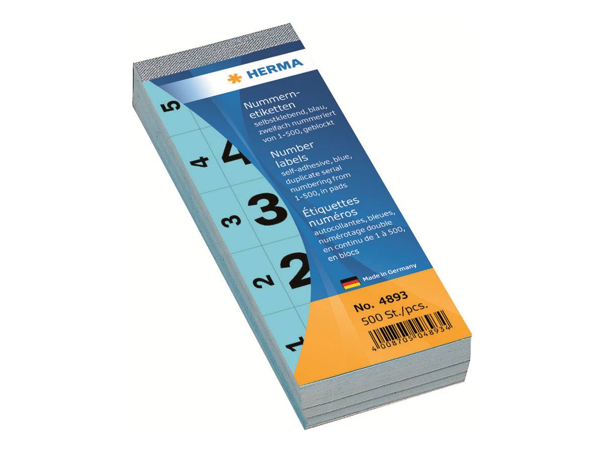 HERMA - Dekorationskleber - Zahlen 1-500 - 2.8 x 5.6 cm