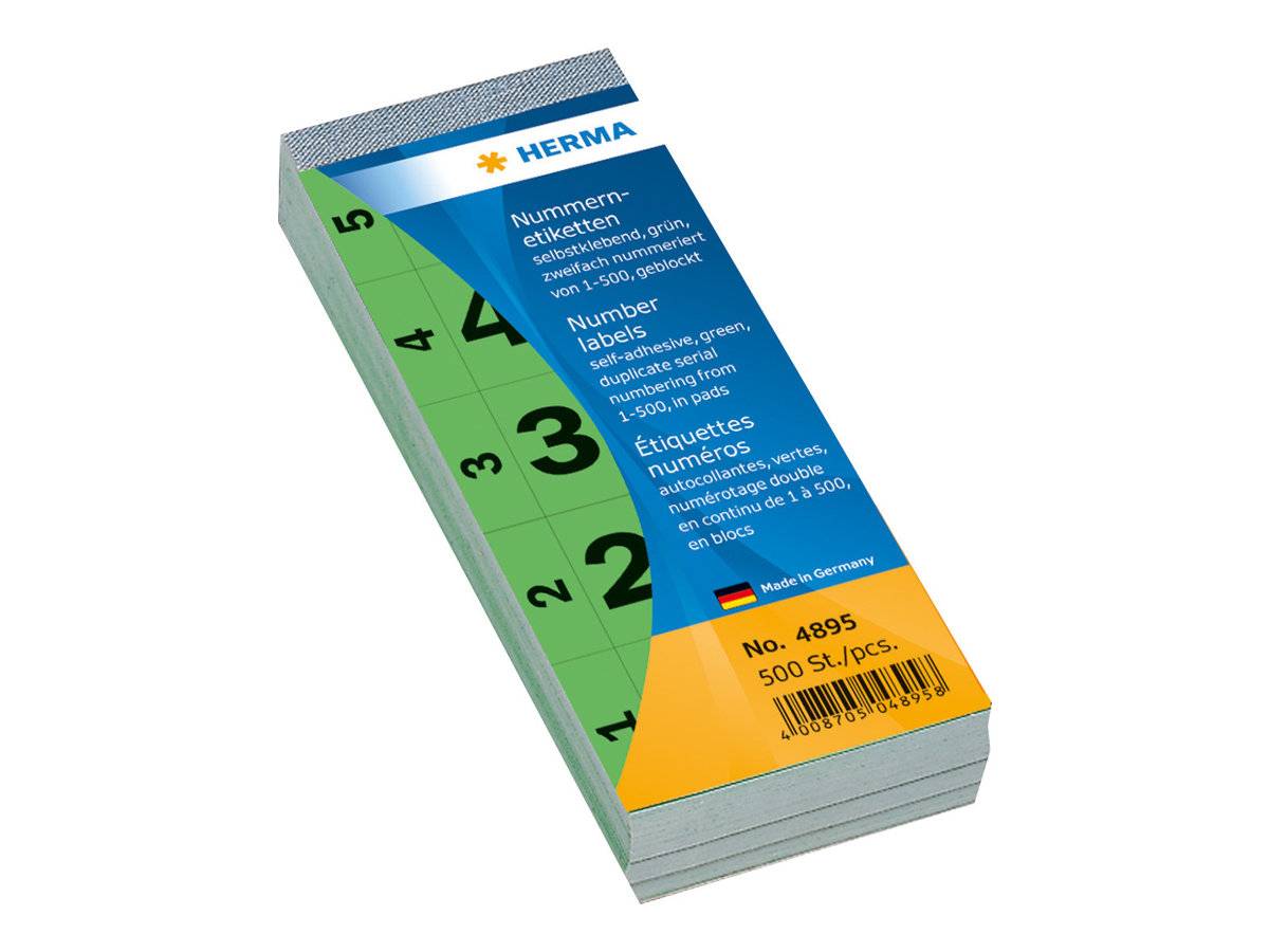 HERMA - Dekorationskleber - Zahlen 1-500 - 2.8 x 5.6 cm