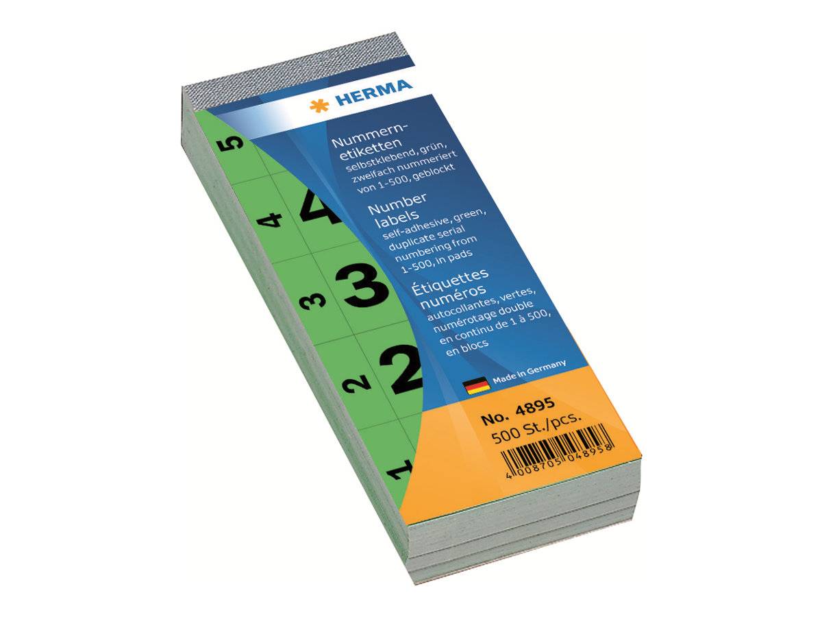 HERMA - Dekorationskleber - Zahlen 1-500 - 2.8 x 5.6 cm