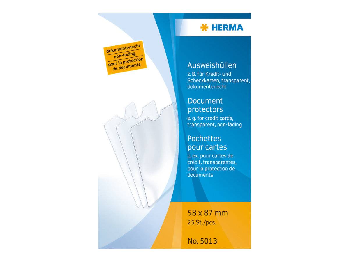 HERMA - Schutzhülle - für 58 x 87 mm - durchsichtig (Packung mit 25)