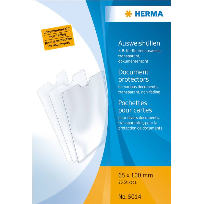 HERMA Ausweishülle, PP, 1-fach, 0,14 mm, Format: 65 x 100 mm